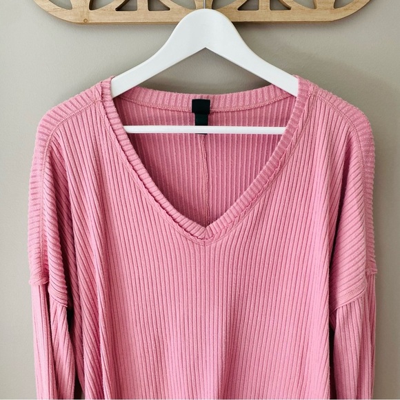 wild fable V-Neck Long Sleeve Top Pink Sz Small - Picture 2 of 8